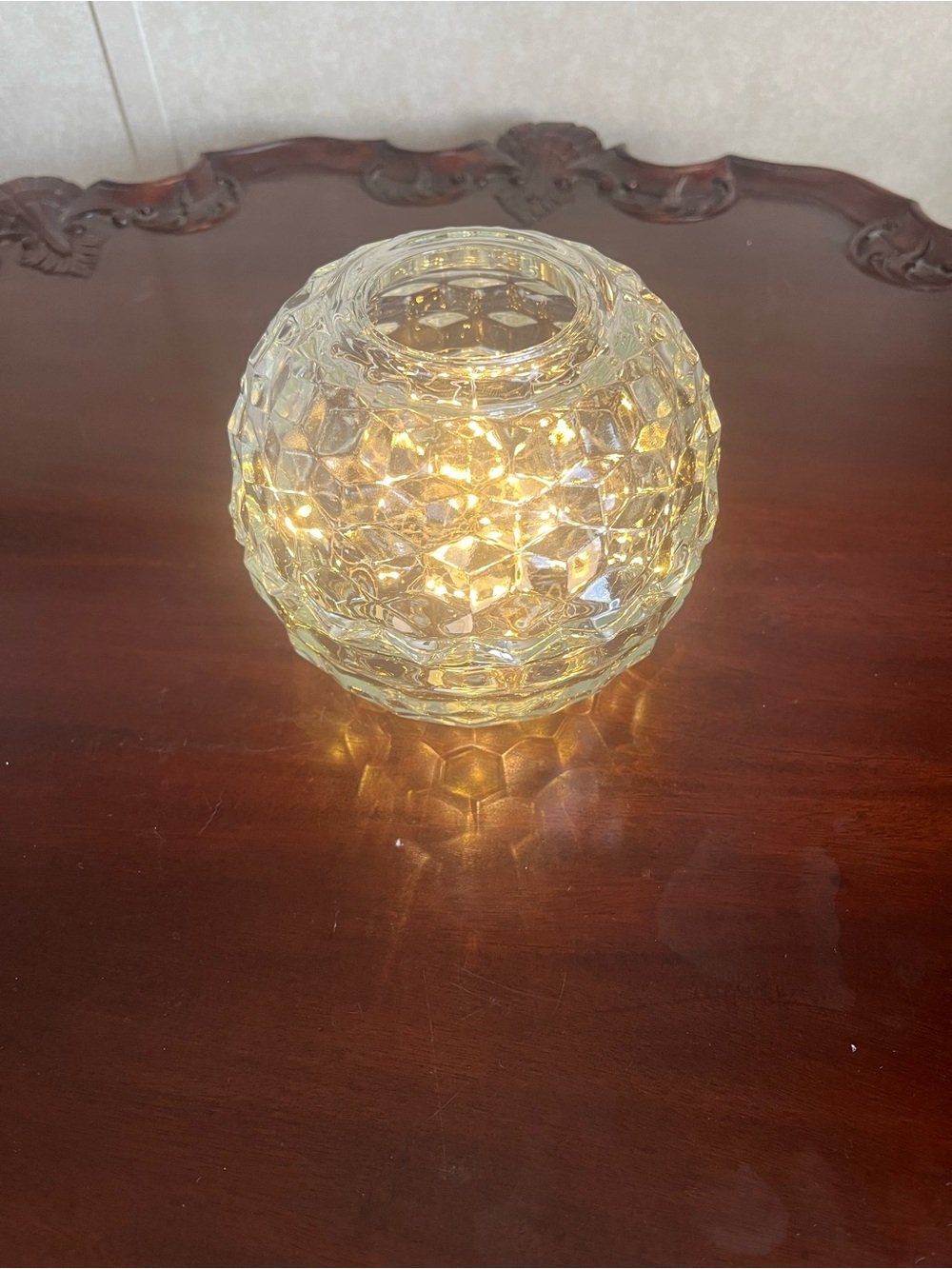 Fairy Lamp Clear Textured Glass HOMCO